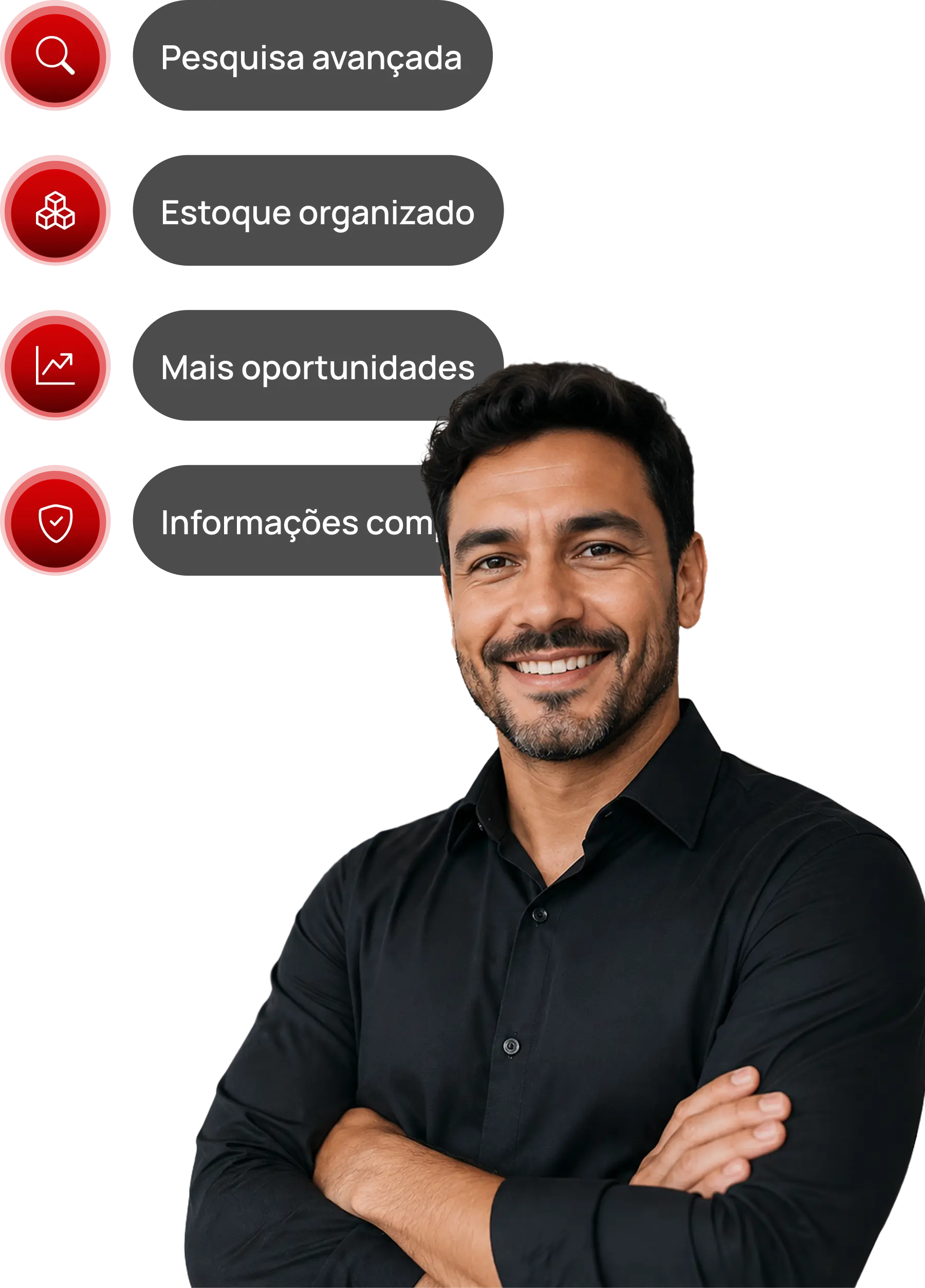 Equipe comercial apresentando o showroom e as soluções digitais da Keep Cars